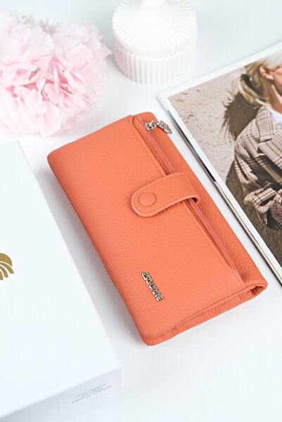 ESGUARE Women's Genuine Leather Design Compartment Wallet