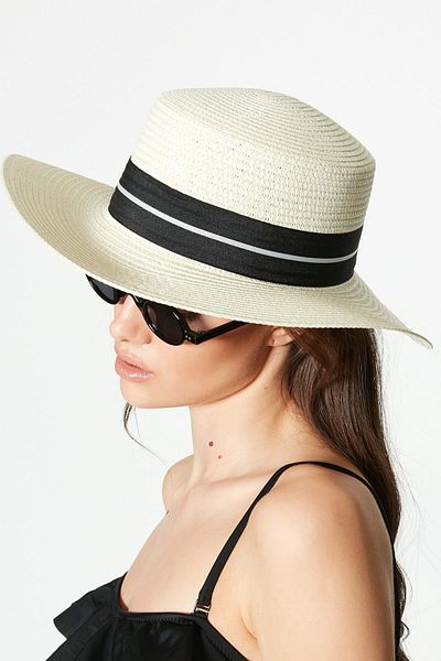 C&City Panama Model Straw Beach Hat Y23730-39 Krém