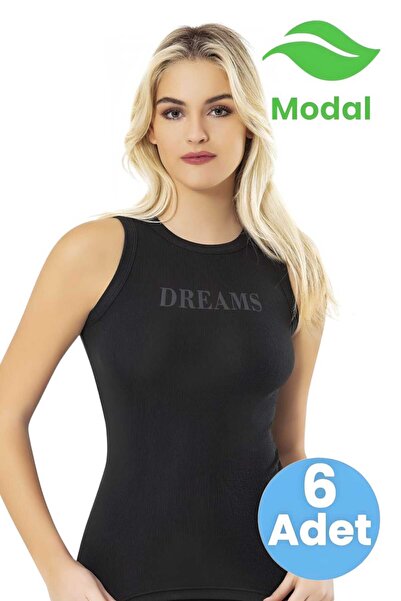 Uniquetrenders Жіночий 6-панельний топ з рельєфним принтом, майка з модальног...