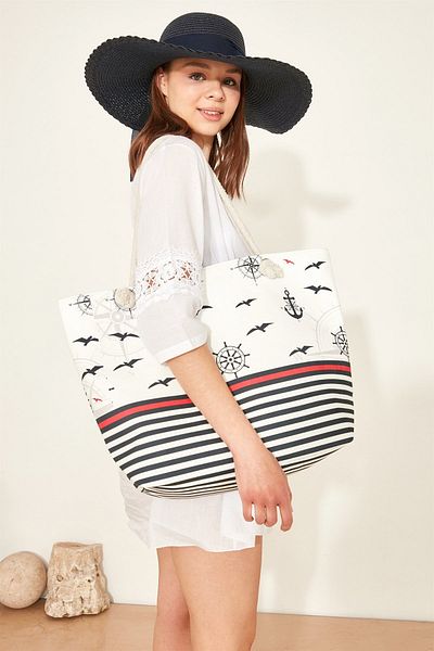 C&City Y1670-18 Strandtasche für Damen - Mehrfarbig