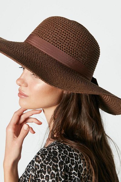 C&City Straw Beach Hat Y23730-10 Tobacco