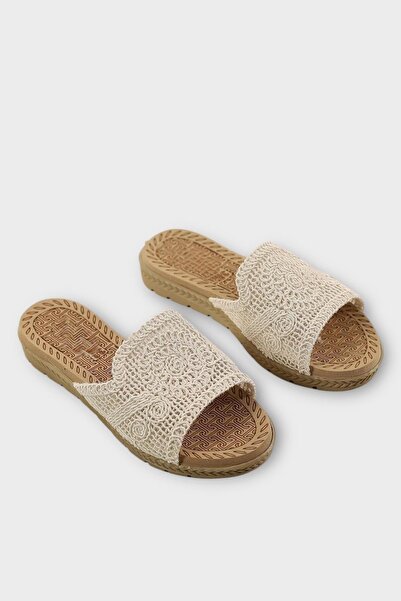 Liger Жіночі плетені зручні капці для щоденного носіння БІЛІ