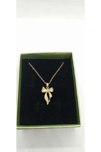 ndjewelry سلسال ذهبي اللون ذهبي صغير على شكل عقدة على شكل عقدة