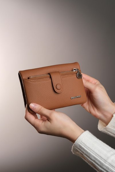 ESGUARE Women's Genuine Leather Design Compartment Wallet