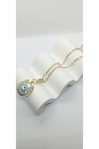 ndjewelry سلسال حلية العين الذهبية الملونة