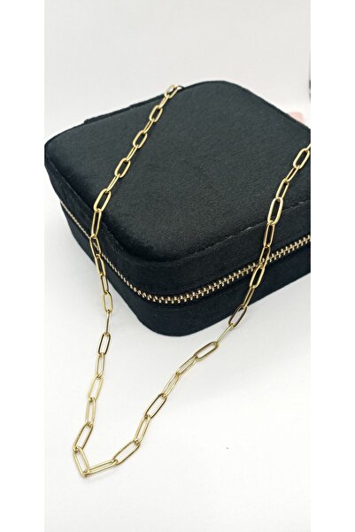 ndjewelry سلسال مشبك ورق ذهبي اللون