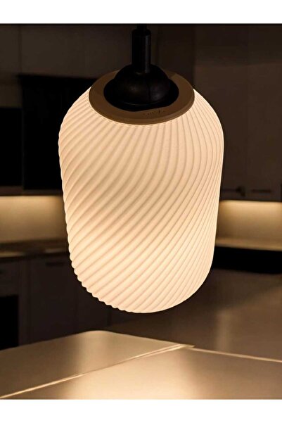 ZAVANSA Dekoratif Ziltav Tekli Sarkıt Beyaz Avize