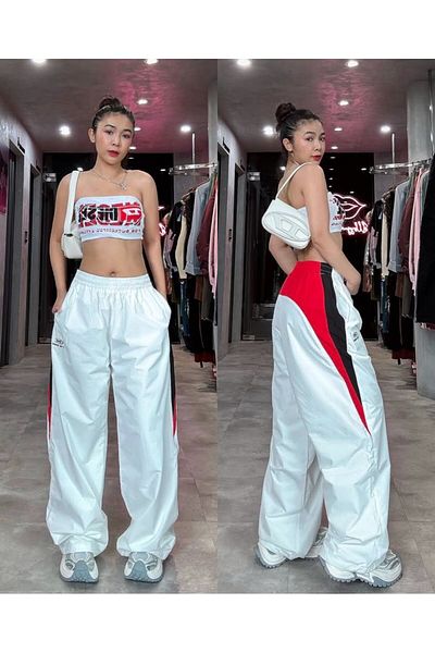 DENOKMODA HARAJUKU PARACHUTE FABRIC LINE ΠΑΝΤΕΛΟΝΙ ΜΕ ΛΕΠΤΟΜΕΡΗ