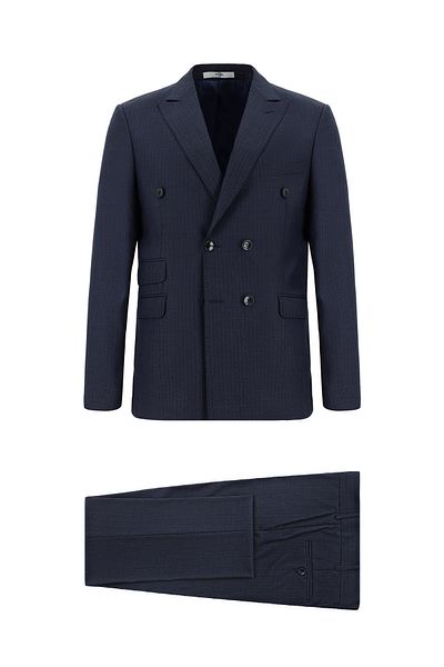 Kiğılı Regular Fit Striped Double Breasted Suit