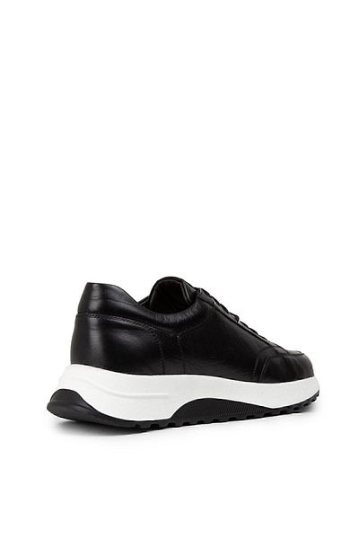 Deery Black Genuine Leather Men's Sneaker