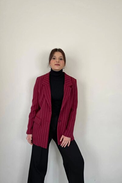 Masttoon Çizgili Blazer Ceket
