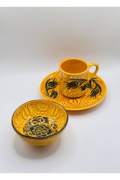 ATÖLYE SAİT Single Coffee Cup and Sugar Bowl