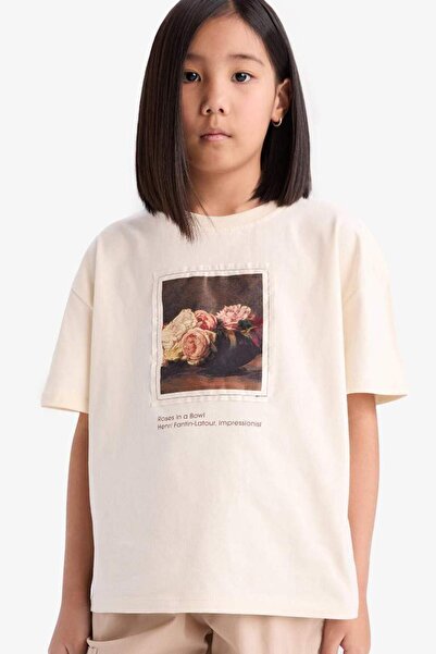 DeFacto Stone Girl's T-Shirt D9270A8/Er83