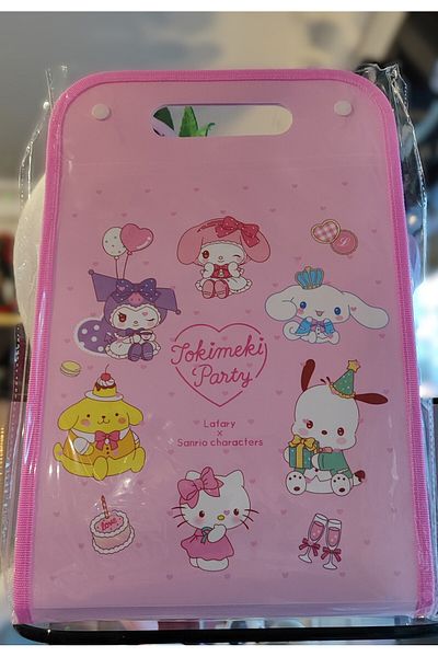 bundle island A4 Size Snap Accordion File with Kuromi Hello Kitty Figure