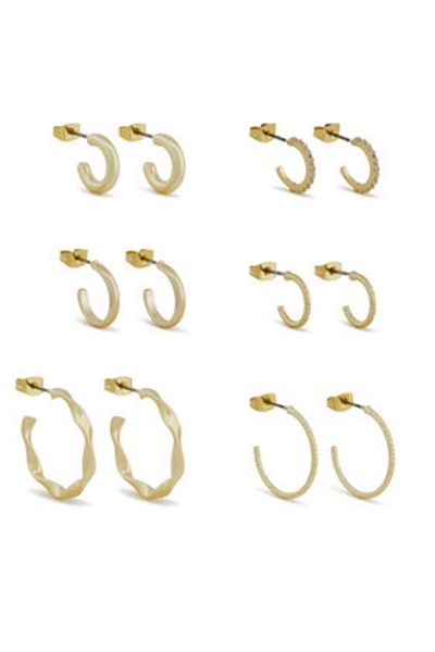 PIECES set dama cu 6 perechi de cercei 17120519 auriu