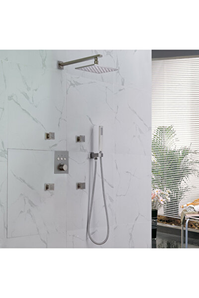 OEM Starbath Thermostatic Shower Set with Massage Function and LED Shower Head - Complete 4-Piece System