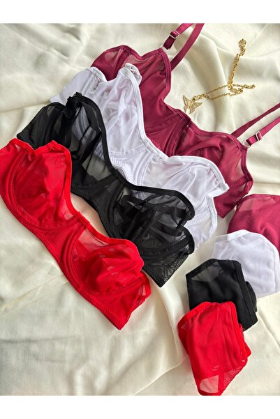 İNKO İÇ GİYİM Πρωτοχρονιάτικο Σετ Δώρου 4 τεμαχίων Πολύχρωμο Σετ Σουτιέν από ...