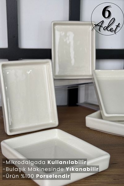 rubihome 11 cm Porcelain Breakfast and Appetizer Bowl - 6 Pieces