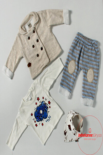 MorPort 4'Lü Erkek Bebek Takım Kışlık