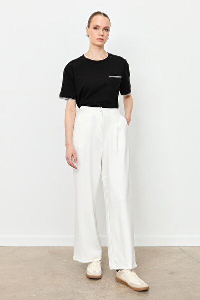 accort Yüksek Bel Modal Pantolon-KEMIK