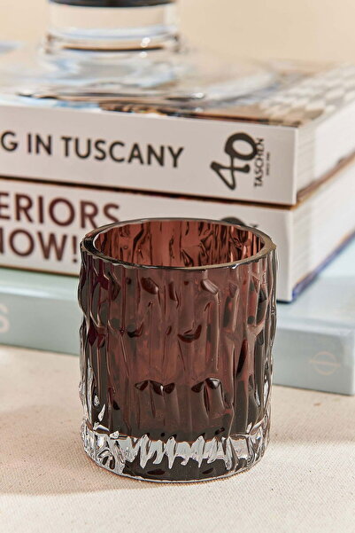 Paşabahçe Tealight Mumluk 7 cm Kahverengi El Yapımı