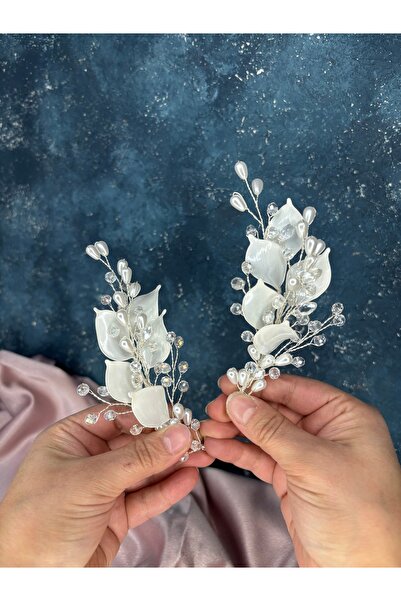 Hayalperest boncuk Tien Sedef Resin 2 Pack Hair and Turban Bridal Accessory