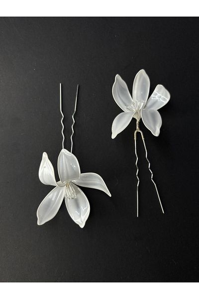 Hayalperest boncuk Ela flower resin 2 piece hairpin hair and bridal accessory