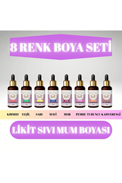 MİSSEHOME 8'lİ Kırmızı, Yeşil, Sarı, Mavi, Mor, Pembe, Turuncu, Kahverengi 10...