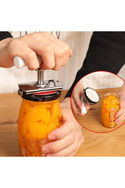 mucit home Paslanmaz çelik konserve açacağı ayarlanabilir kavanoz açacağı bük...