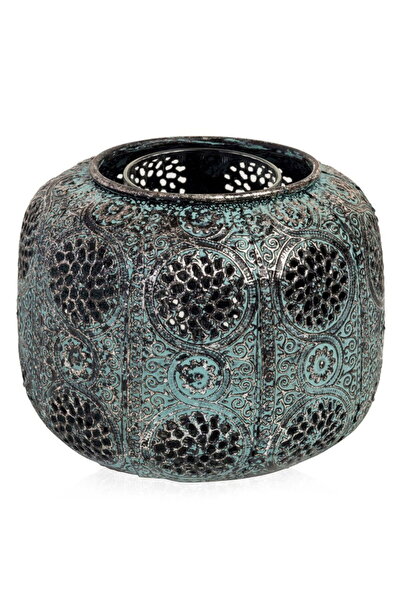Paşabahçe Metal Tealight Mumluk L Turkuaz 14 cm