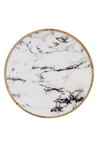 Paşabahçe Marble wooden decorative plate l