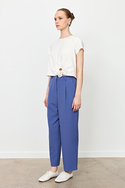 accort Beli Lastikli Relax Pantolon-İNDİGO