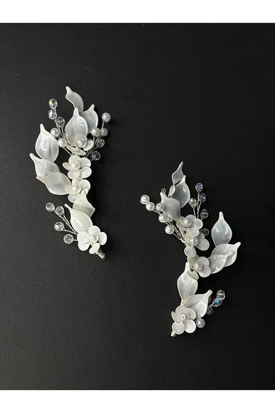 Hayalperest boncuk Luna Resin 2 Pack Hair and Turban Bridal Accessory