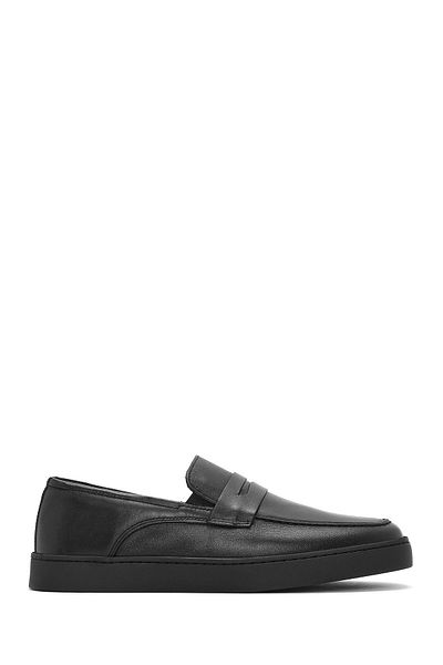 Derimod Men's Black Leather Casual Loafer 25Sfd 680818