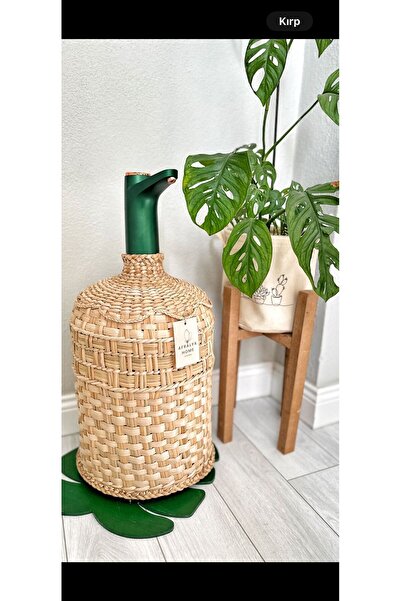 afralya home Damacana Kılıfı - Hasır Bambu Damacana Kılıfı Özel Tasarım 19 Lt Boğazlı Mutfak Düzenleyici