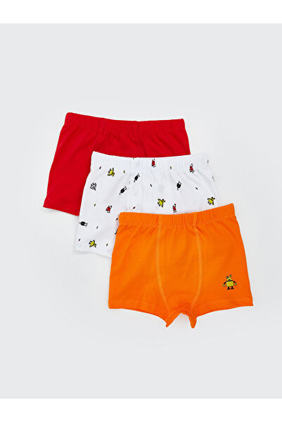 LC Waikiki LCWK bedruckte Boxershorts aus gekämmter Baumwolle für Jungen, 3er...