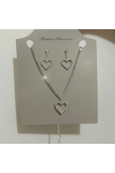 Mihra Aksesuar Necklace Earrings Set