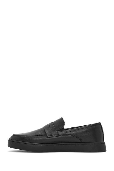 Derimod Men's Black Leather Casual Loafer 25Sfd 680818