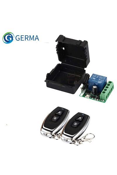 GERMA 1RE 2RC GERMA مفتاح تحكم عن بعد لاسلكي عالمي 433 ميجا هرتز تيار مستمر 12 فولت 1 قناة وحدة استقبال مرحل RF Tr