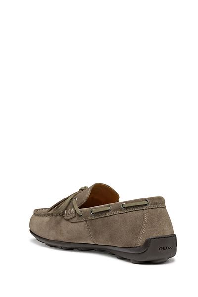 Geox Men's Gray Champion Shoes Suede Suede Leather Casual Loafer