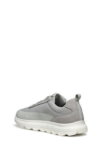 Geox Men's Gray U Spherica a - Mesh + Nbk Synt Lace-Up Fabric Sneaker U46Bya014Ekc1010