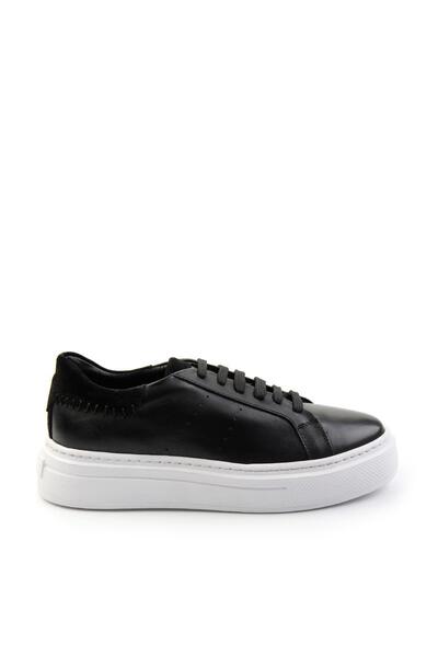 Bambi Siyah Leather Erkek Sneaker E01087114303