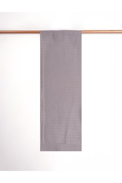 Kayra Dark Gray Logo Wool Shawl