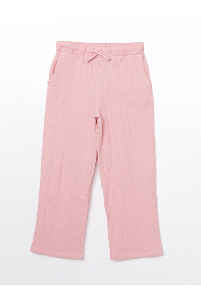 LC Waikiki Strukturierte Mädchenhose mit elastischem Bund