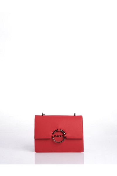 Kayra Red Detailed Shoulder Bag