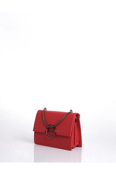 Kayra Red Detailed Shoulder Bag