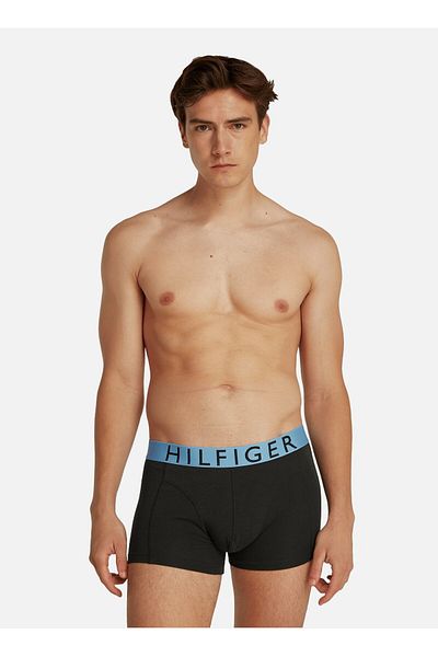 Tommy Hilfiger Men's 3 S Unions Stripe Brand Embroidered Navy Blue Boxers