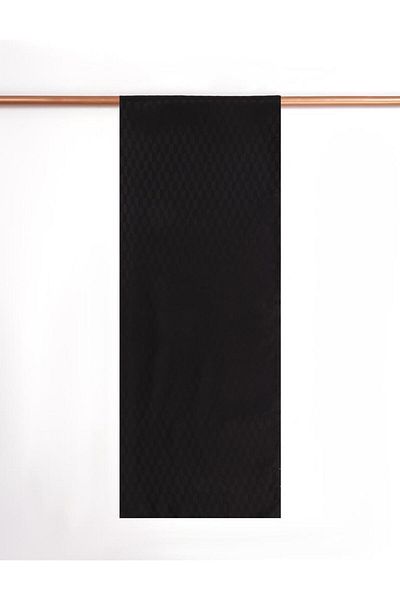 Kayra Cocoon Pattern Jacquard Woven Shawl Black