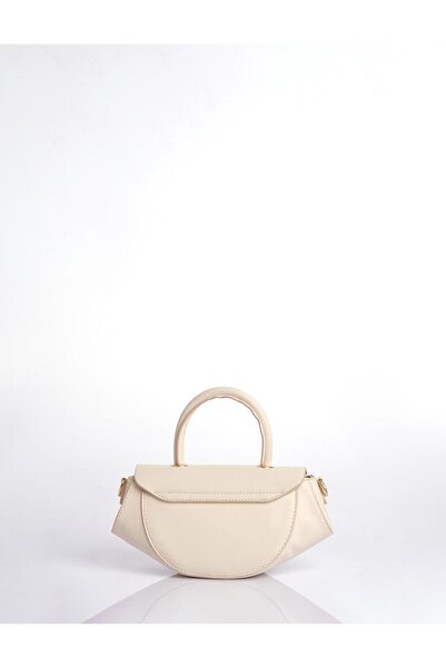 Kayra Kulplu Oval Çanta Krem