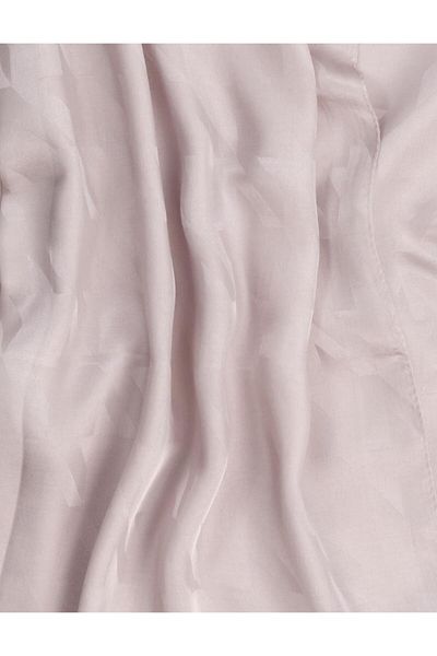 Kayra Goose Feet Pattern Jacquard Shawl Silver